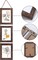 Wall Hanging 5x7 Picture Frames Set of 2, Vertical Collage Distressed Brown Triple Frame(Distressed Brown)7"L x 5"W